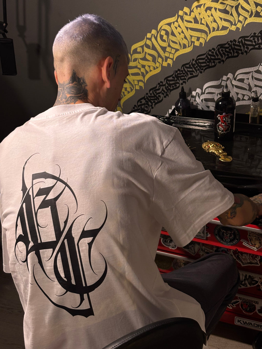 "Signature" T-shirt blanca